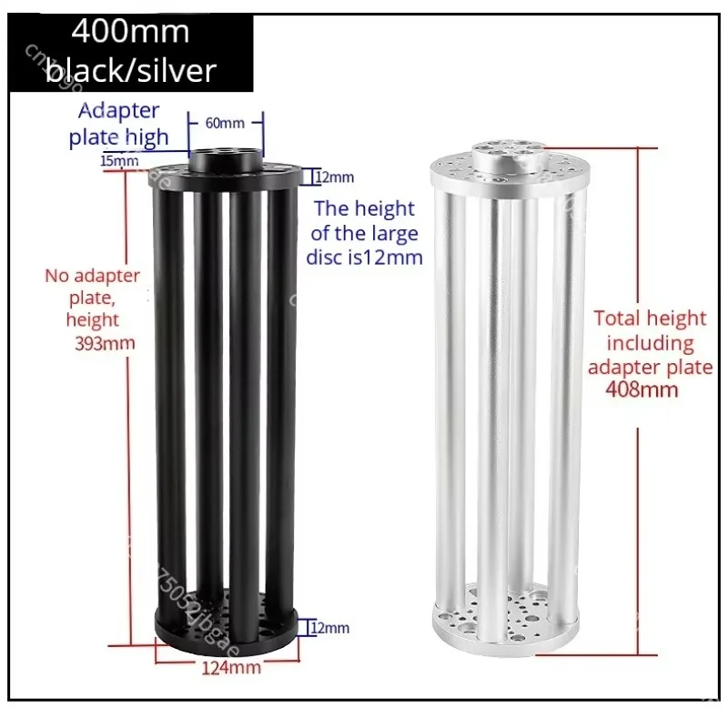 Black & Silver Tripod Extension Column Equatorial Section for Aiden/Zhenwang Telescopes 200mm 300mm 400mm - Telescope Accessory