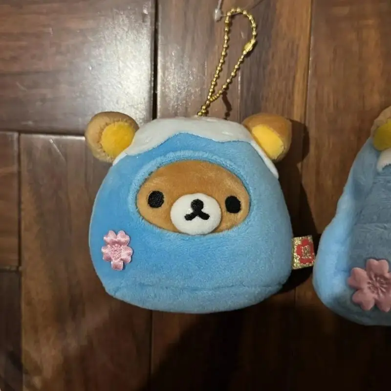 اليابانية الجميلة Rilakkuma أفخم دمية الدب الأخ الأزرق جبل فوجي سلسلة قلادة الكرتون سيارة المفاتيح ظهره الديكور الهدايا