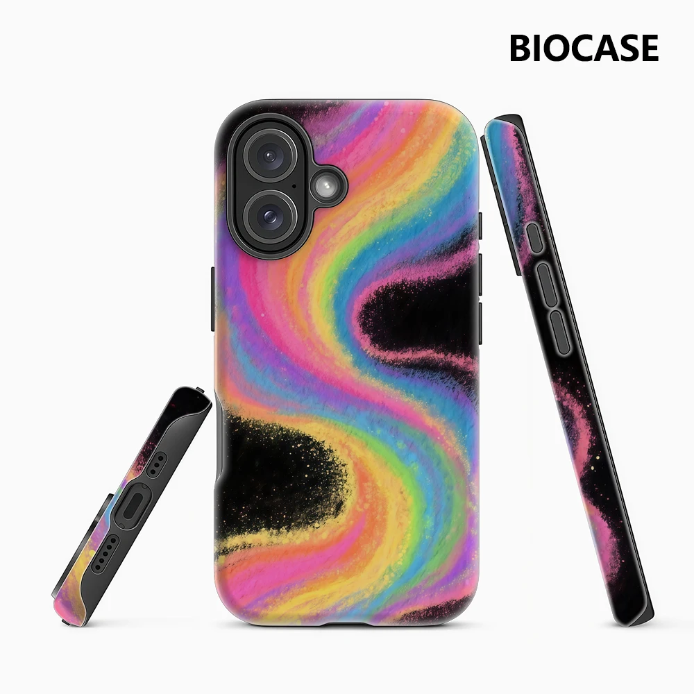 Rainbow Streamer IPhone 17 Must-Haves Handyhülle für IPhone 17 16 15 14 13 12 Pro Max Plus Doppelschichtige Rückseite