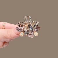 Exquisite Colorful Crystal Butterfly Small Hair Claw Forehead Bangs Hair Slide Mini Side Clip Women's Fashion Hair Accessories
