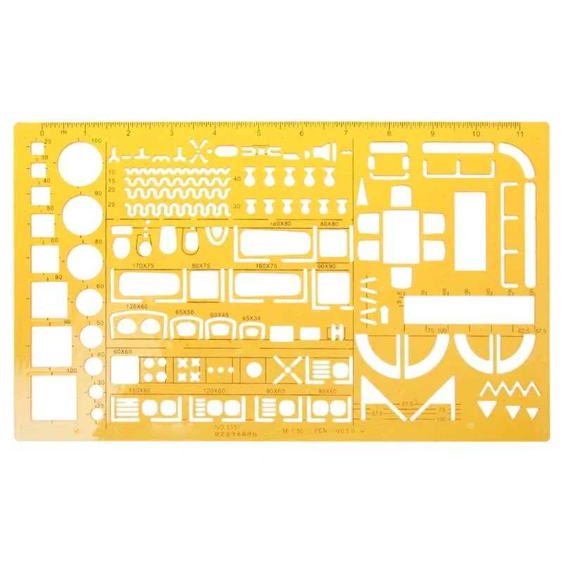 Universal Architect Template Ruler, Mobiliário de construção, Professional, Hot, 1:50