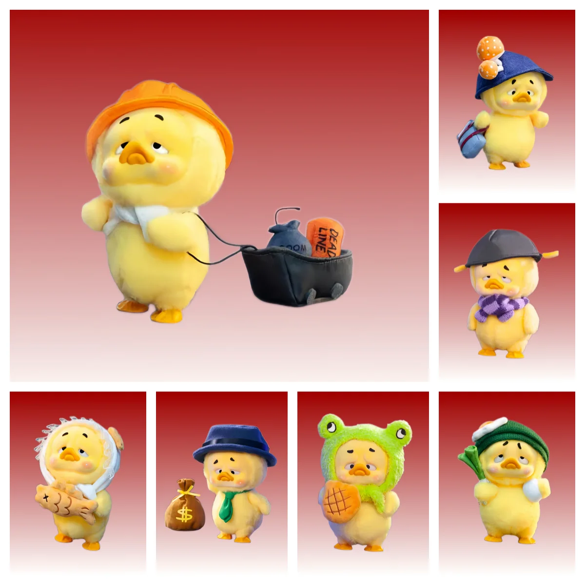 

﻿ Genuine Upset Duck Work Stress Plush Spoiled Duck Trend Blind Box Figure Office Worker Desktop Decoration Children Toys Gift