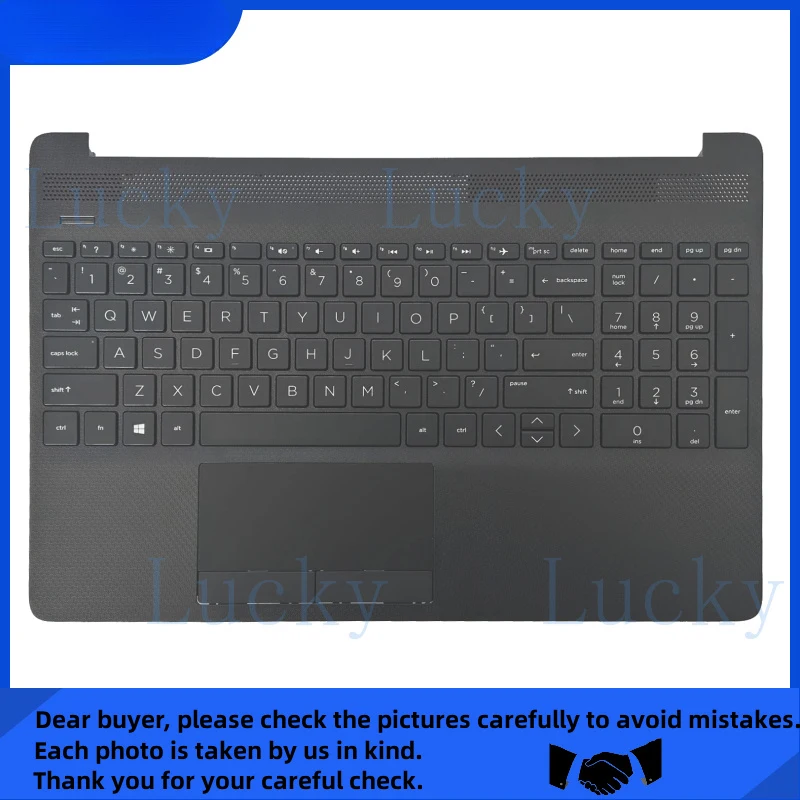 f  For HP Pavilion 15-GW0000 15-GW0010WM 15-GW0035DX Palmrest No Backlit Keyboard