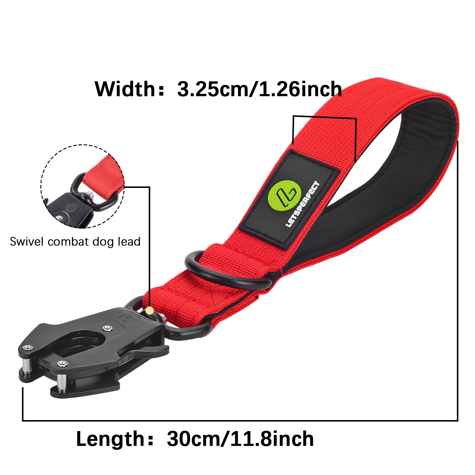 Quick Release Militär Verkehr Große Heavy Duty Nylon Gehen Starke Hund Griff Taktische Ausbildung Blei Strap Tsug Halsband Se – Detail 6