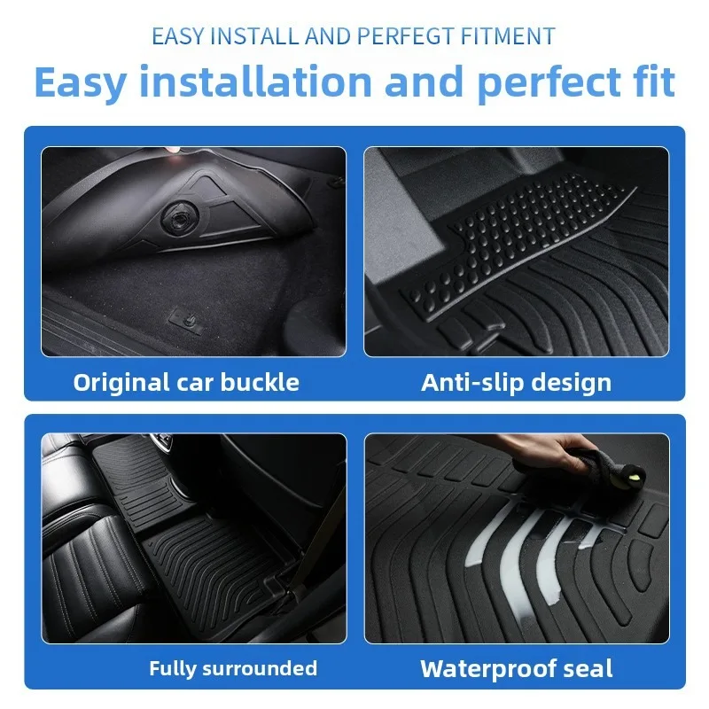TPE Floor Mats For Hyundai PALISADE 6/7 Seats 2025-2026 RHD Waterproof Anti-Slip Custom Fit All-Weather Full Coverage