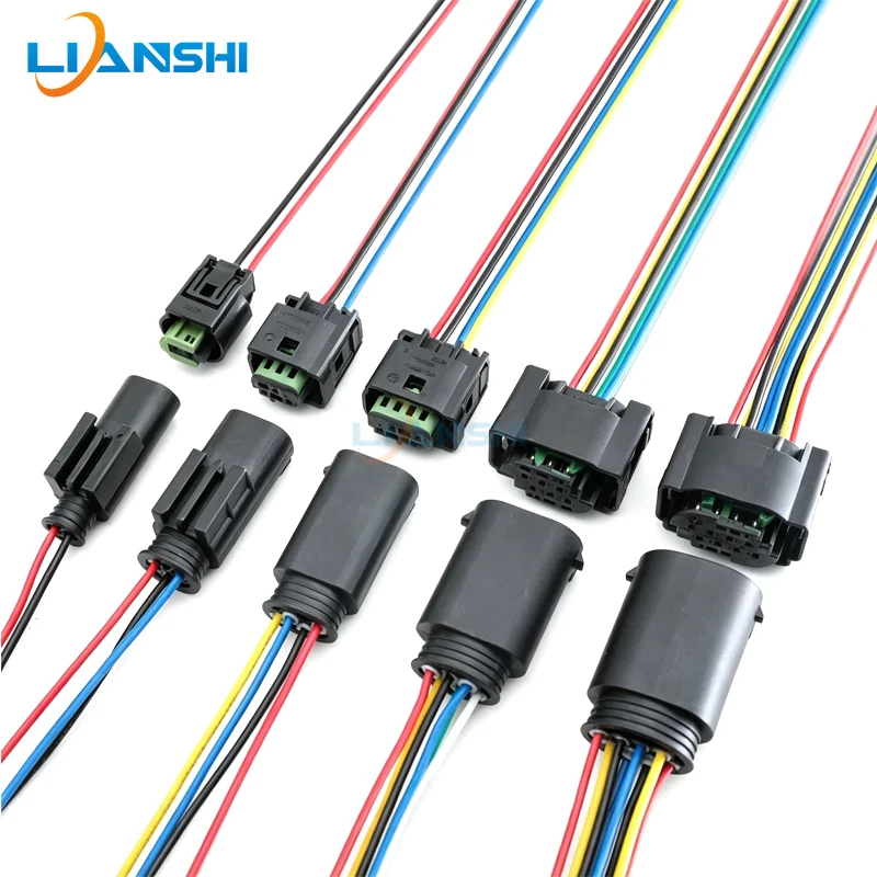 2/3/4/6/8pin 968405-1 967642-1 ABS Sensor Connector For E90 E60 X1 X5 Wheel Speed Wiring Harness