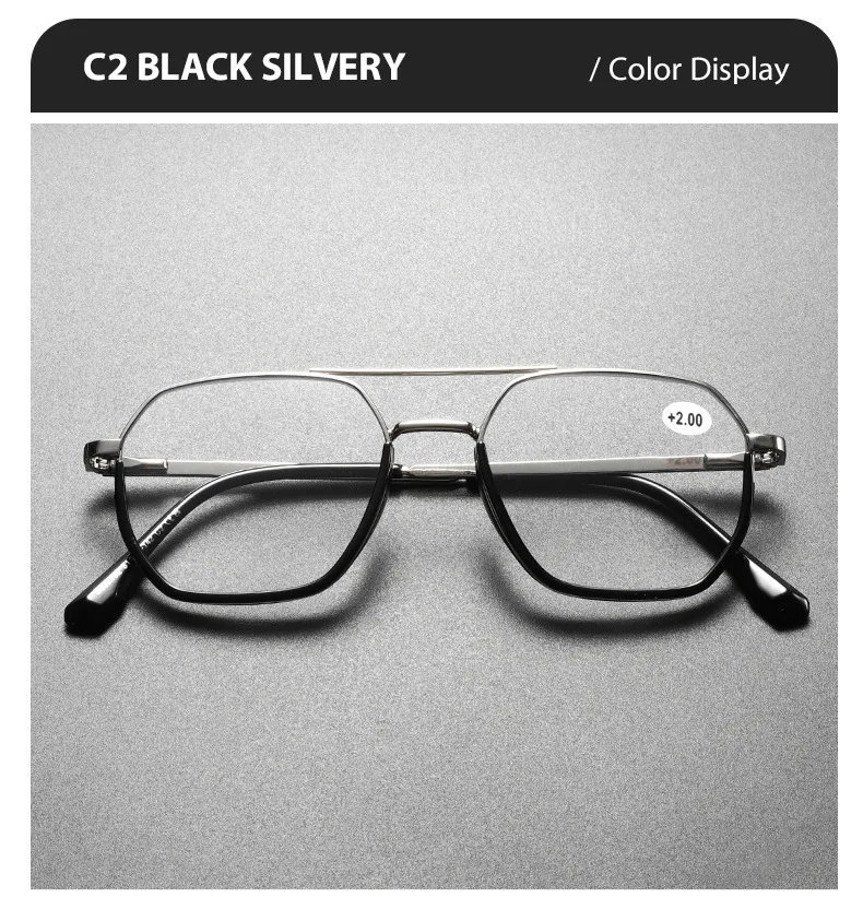 2025 neue Mann Frau Lesen Brillen Doppel Strahl Retro Anti-Blau Licht Leser Hohe Qualität Unisex Brillen Vielseitig Trend – Detail 15
