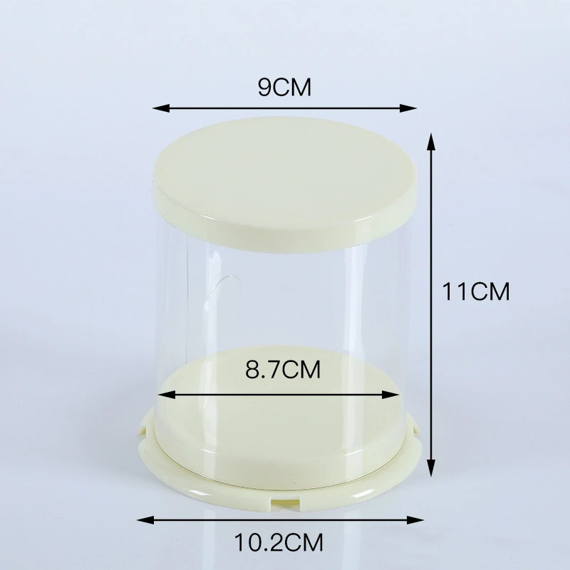 50pcs French Cake Box Plastic Transparent Cupcake Packaging Boxes 2 inch Wedding Birthday Party Baking Decoration