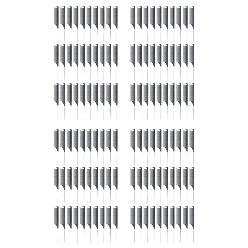 

ABRS-120X Расческа с пробором для косичек, расческа с крысиным хвостом, стальной штифт, крысиной хвост, термостойкие расчески из углеродного волокна (черный)