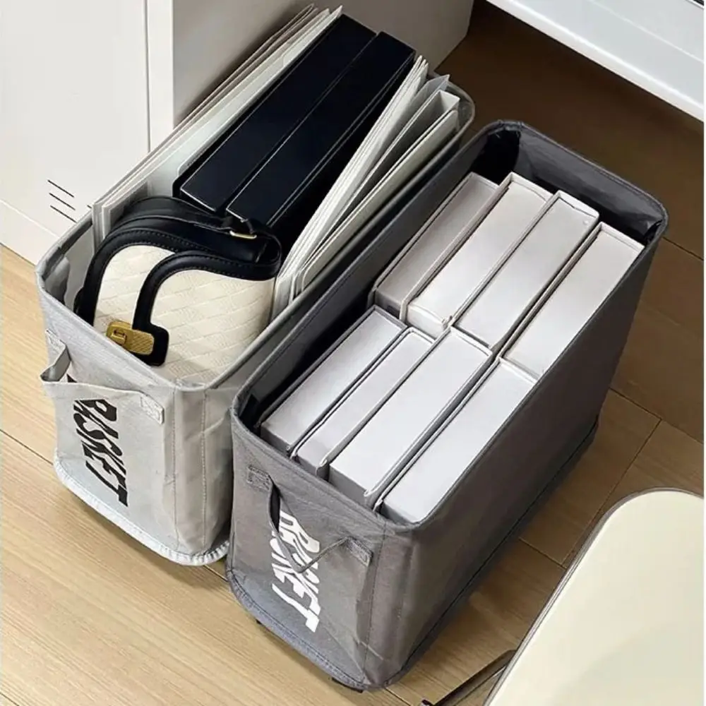 

Foldable Design Wheeled Clothes Basket Waterproof Material Small Size Multifunctional Storage Basket Under Table Wheeled Trolley