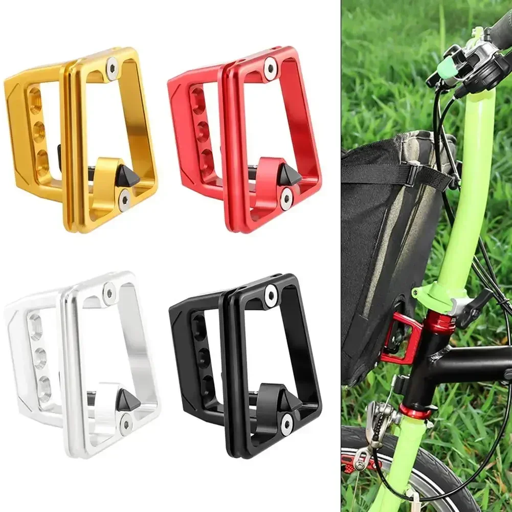 Front Shelf Mount Aluminum Alloy Bicycle Parts For Brompton Bike Front /Carrier Block Bicycle Frame/ Adapter Front Mount 3-hole