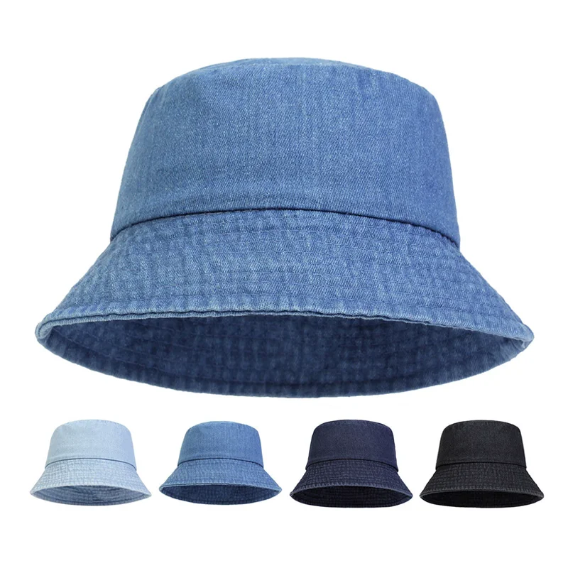 Unisex-Eimerhüte aus gewaschener Baumwolle, Frühlings- und Sommermode, vielseitiger Sonnenschutz, Outdoor, lässige Fischerkappen