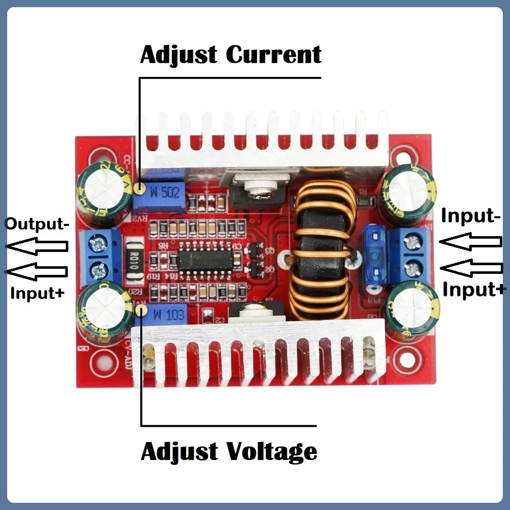 Convertitore boost step-up DC-DC 400W 15A Alimentatore a corrente costante Driver LED Modulo step up caricabatterie di tensione da 8,5-50V a 10-60V