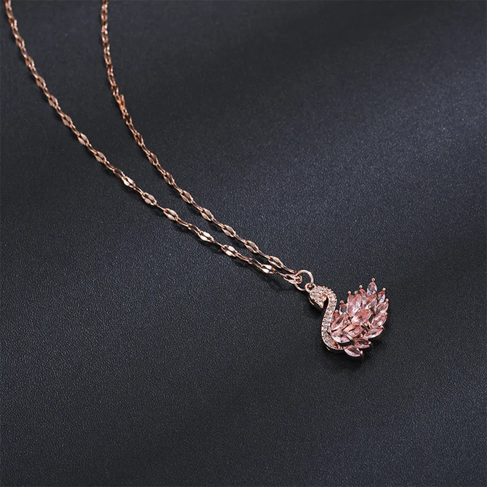 colar-de-zirconia-em-ouro-rose-choker-elegante-com-pingente-de-cisne-presente-perfeito-para-festas-e-jantares-joia-de-pescoco-decoracao-para-o-pescoco