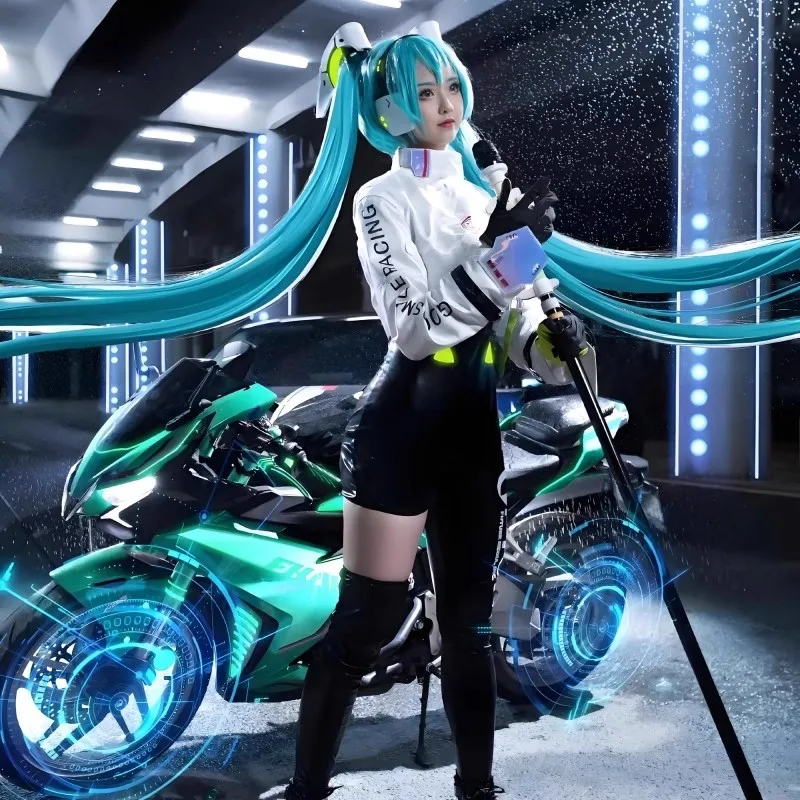 Hatsune Miku cos traje de carreras nueva peluca cosplay miku lindo traje de juego de rol de hermana imperial