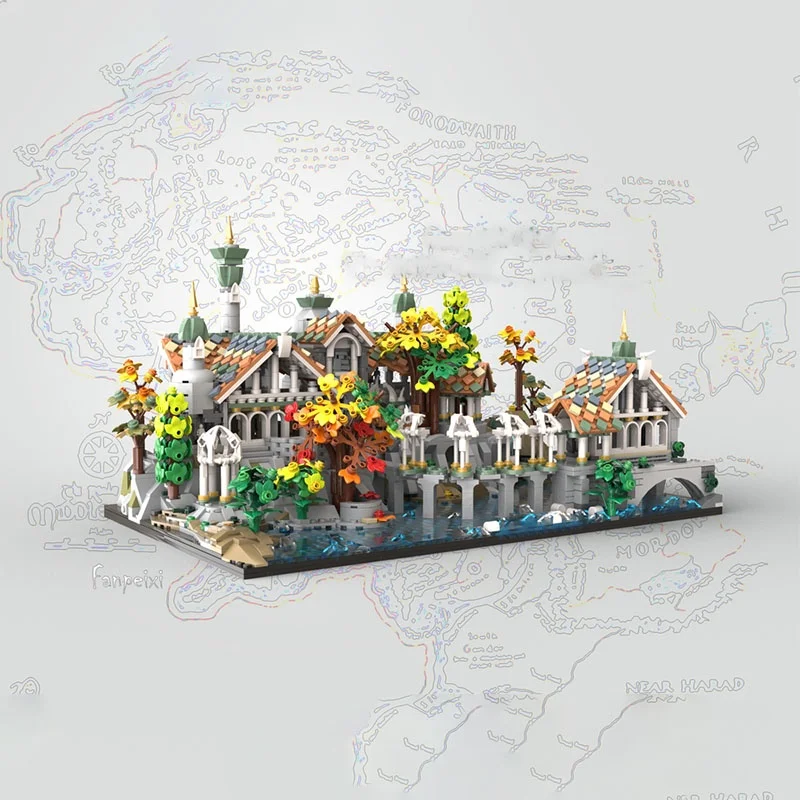 3250 個 MOC リベンデル ミニホビットと主人モデルビルディングブロック建築 DIY おもちゃクリエイティブクリスマスギフト子供の誕生日