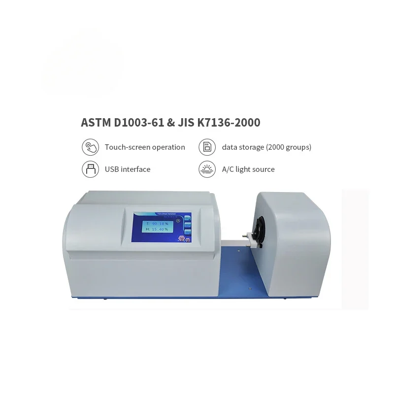 Testing Transmittance and Haze Degree Haze Meter Transmittance Equipment