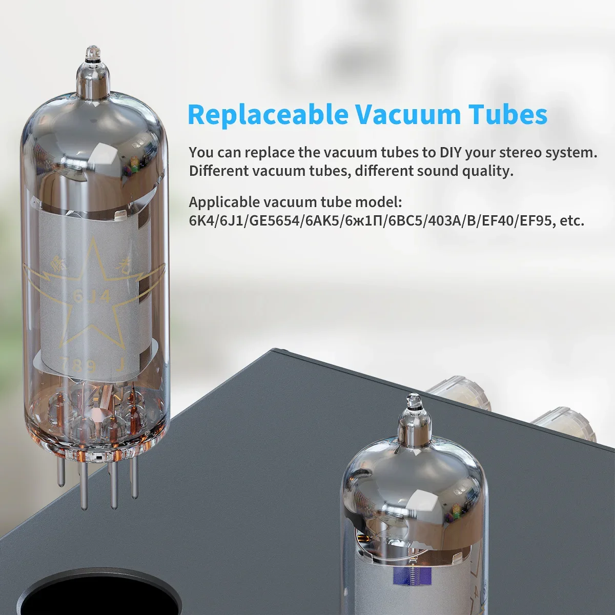 T20 Power Amplifier Bluetooth Tube Amplifier Stereo Amplifier Audio 50W Power