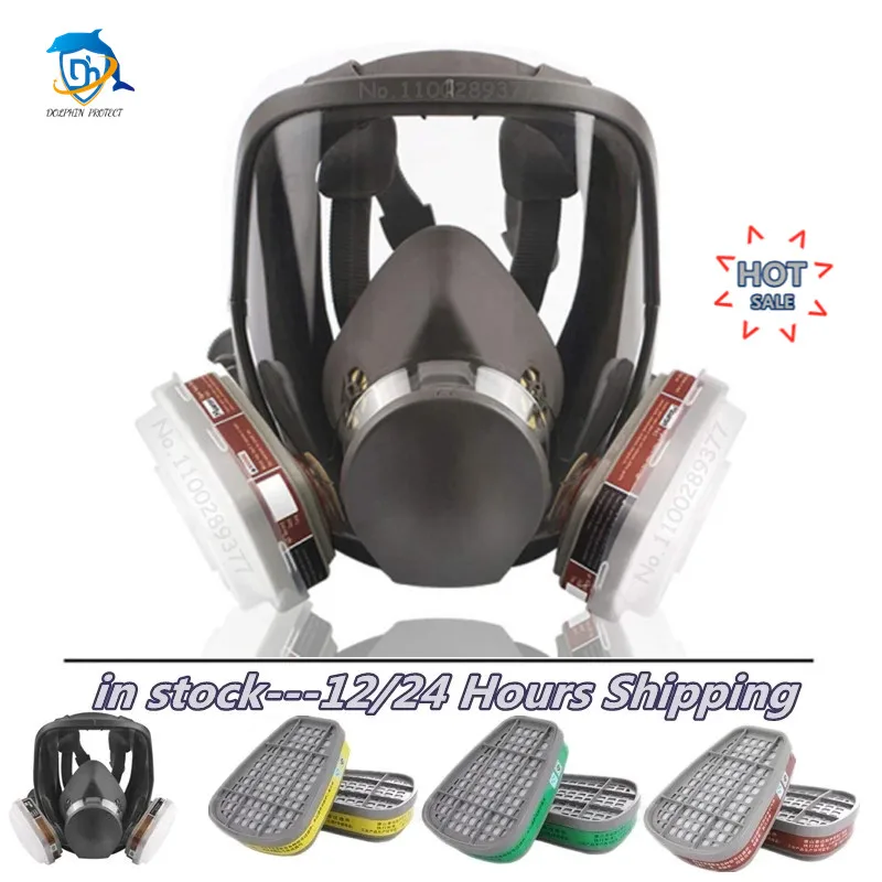 

15/17/27 in 1 chemical respirator 6800 dust respirator full filter wide field full face mask welding spray paint insecticide