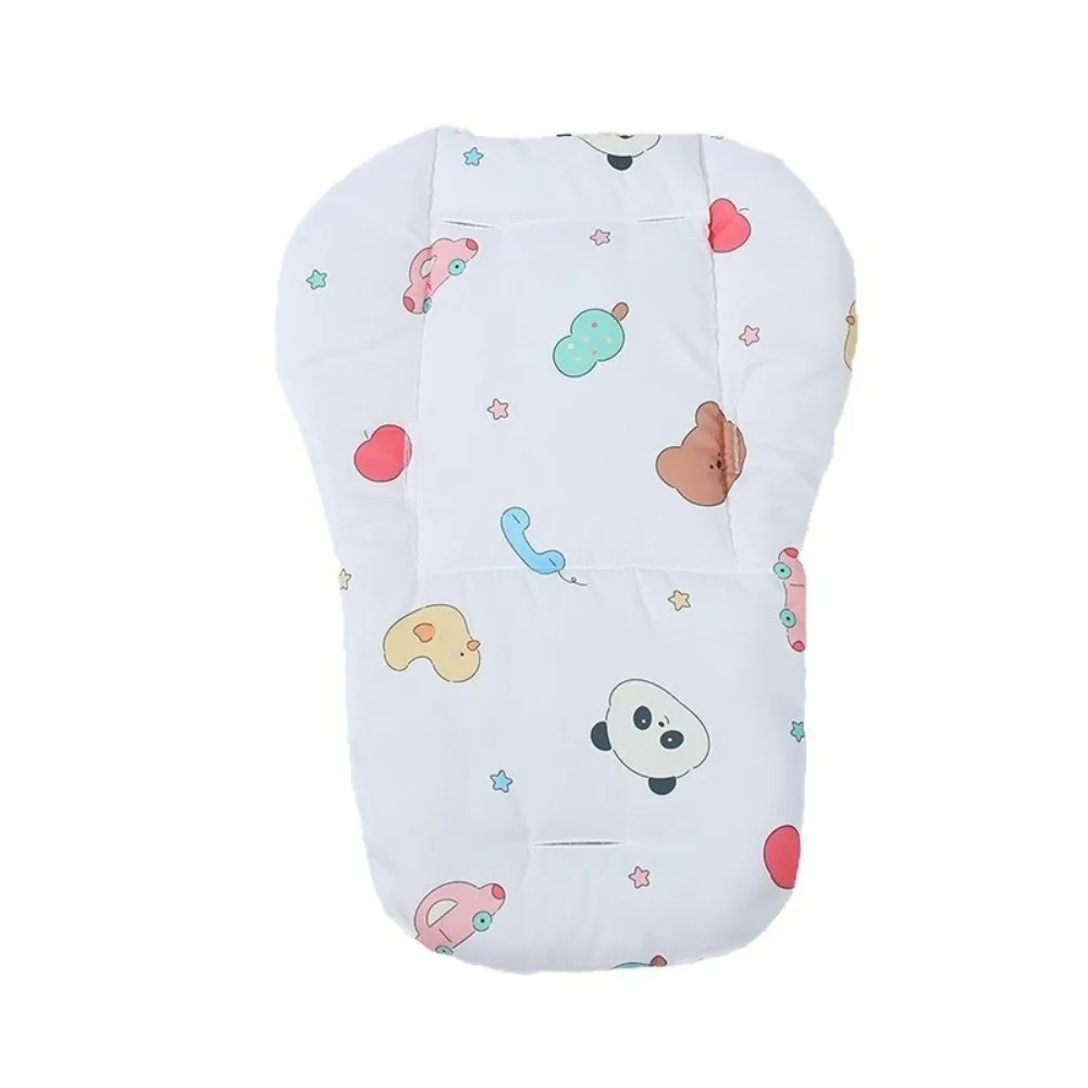 Cotton Material Baby Stroller Seat Cushion Cartoon Pattern All Seasons Stroller Seat Pad Comfortable Breathable