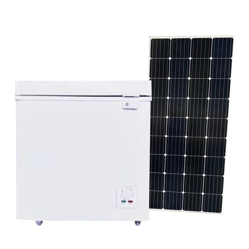 Congelador solar económico con capa de espuma DC, refrigerador comercial de 198L, congelador solar