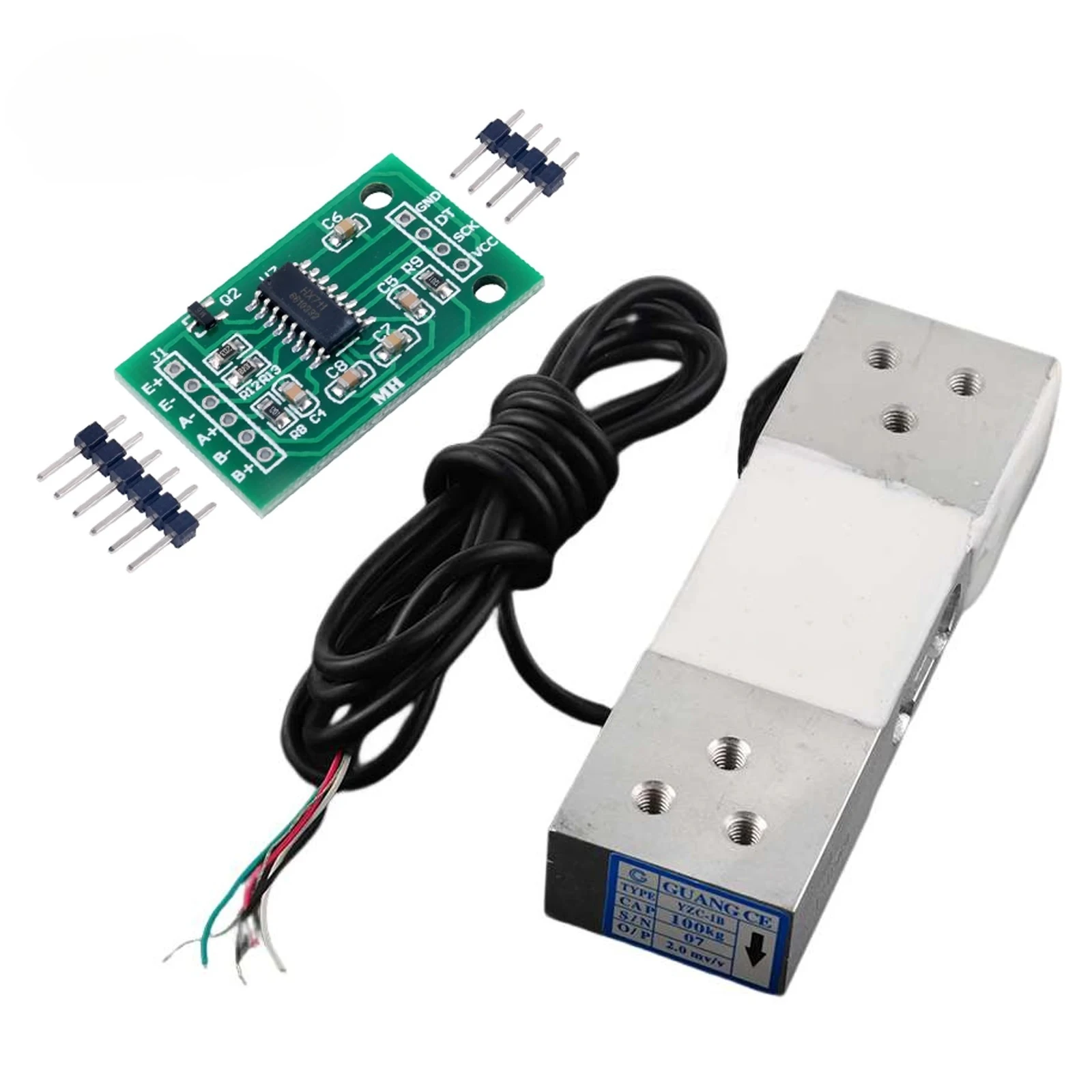 Original YZC-1B 100KG Aluminum Load Cell Sensor with C3 Accuracy for Arduino Kitchen Scale & Industrial Weighing Modules Set