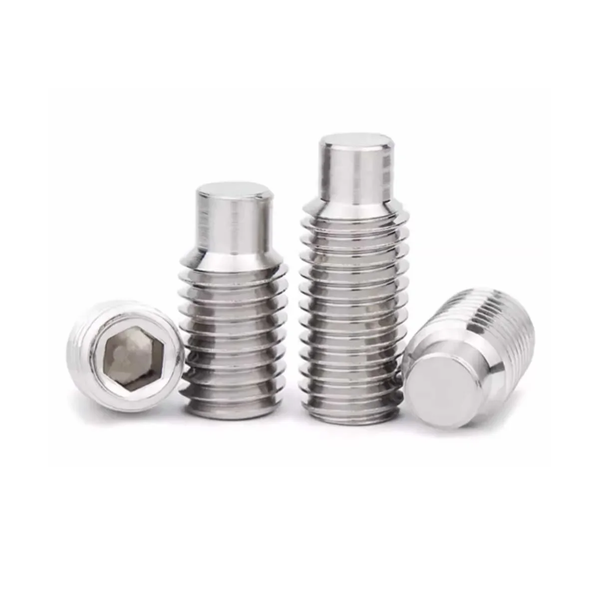 304 Stainless Steel Raised End Set Screw/Din915 Headless Base Meter Bolt M3M4M5M6