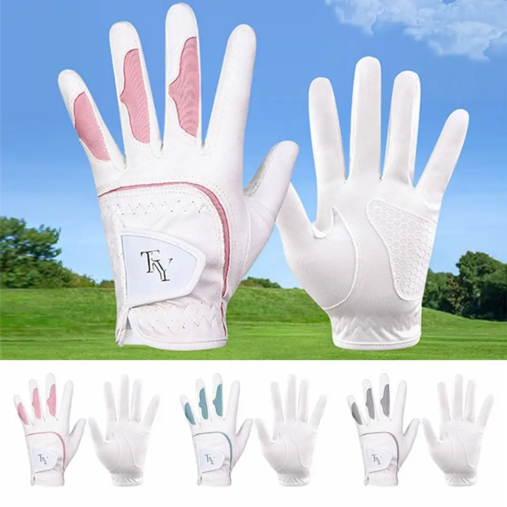 

Comfortable Women's Sport Gloves Breathable Full Finger Ladies Golf Gloves Professional Non-slip Golf Mittens Palm Protection