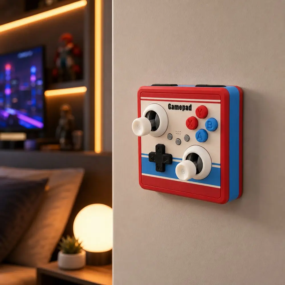 Joystick Decoration Arcade Switch Cover Dummy Buttons Self Adhesive Light Switch Covers Punch Free 3D Printed