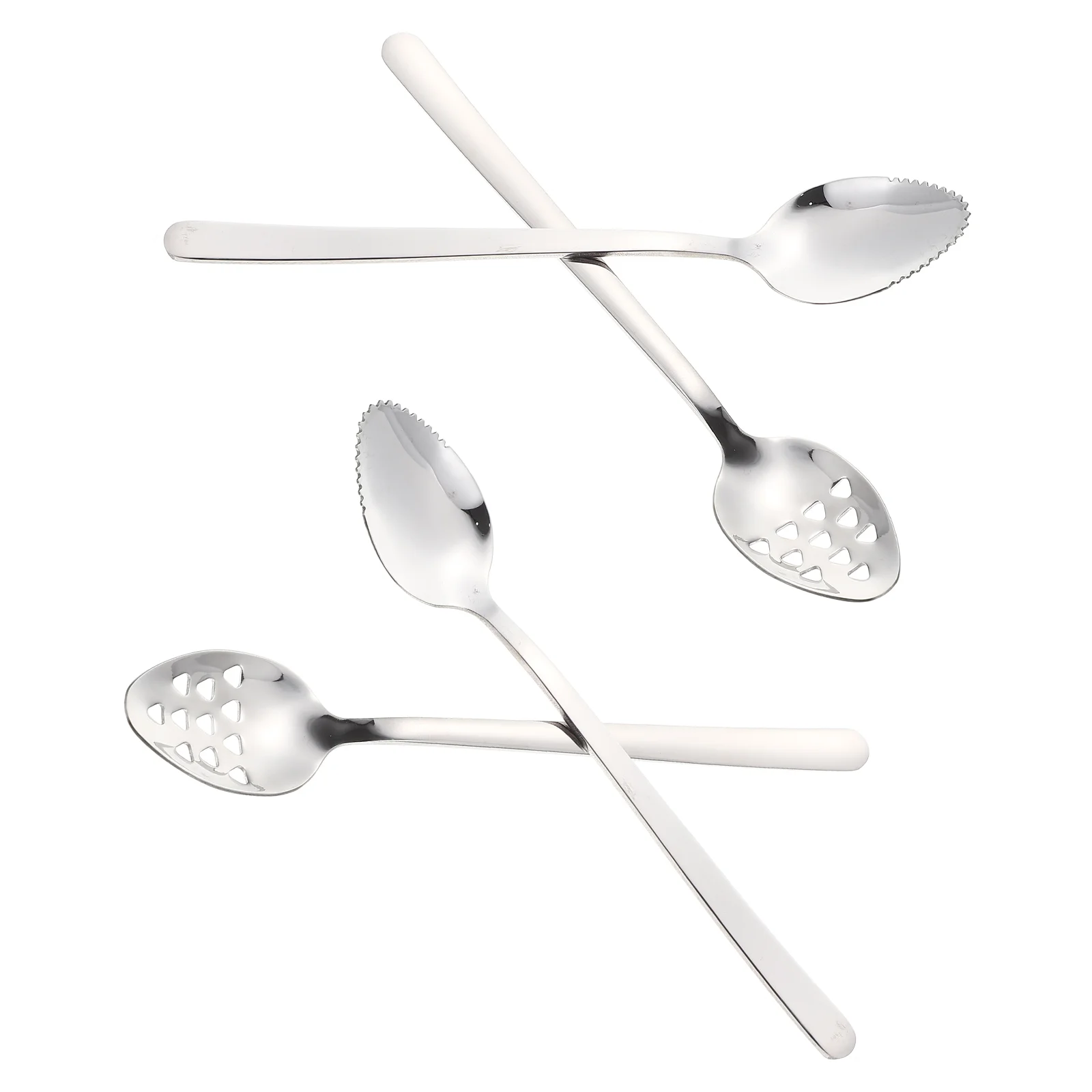 

4 Pcs Scraper Mud Scraping Spoons Feeding Colander Convenient Fruit Puree Scoops Multipurpose 304 Stainless Steel