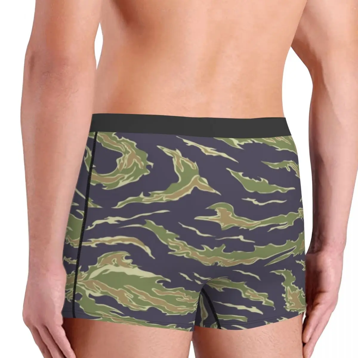 Custom Tiger Stripe Camo Army Camouflage Underwear Military Army Tactical Boxer Briefs Soft Shorts Panties Underpants