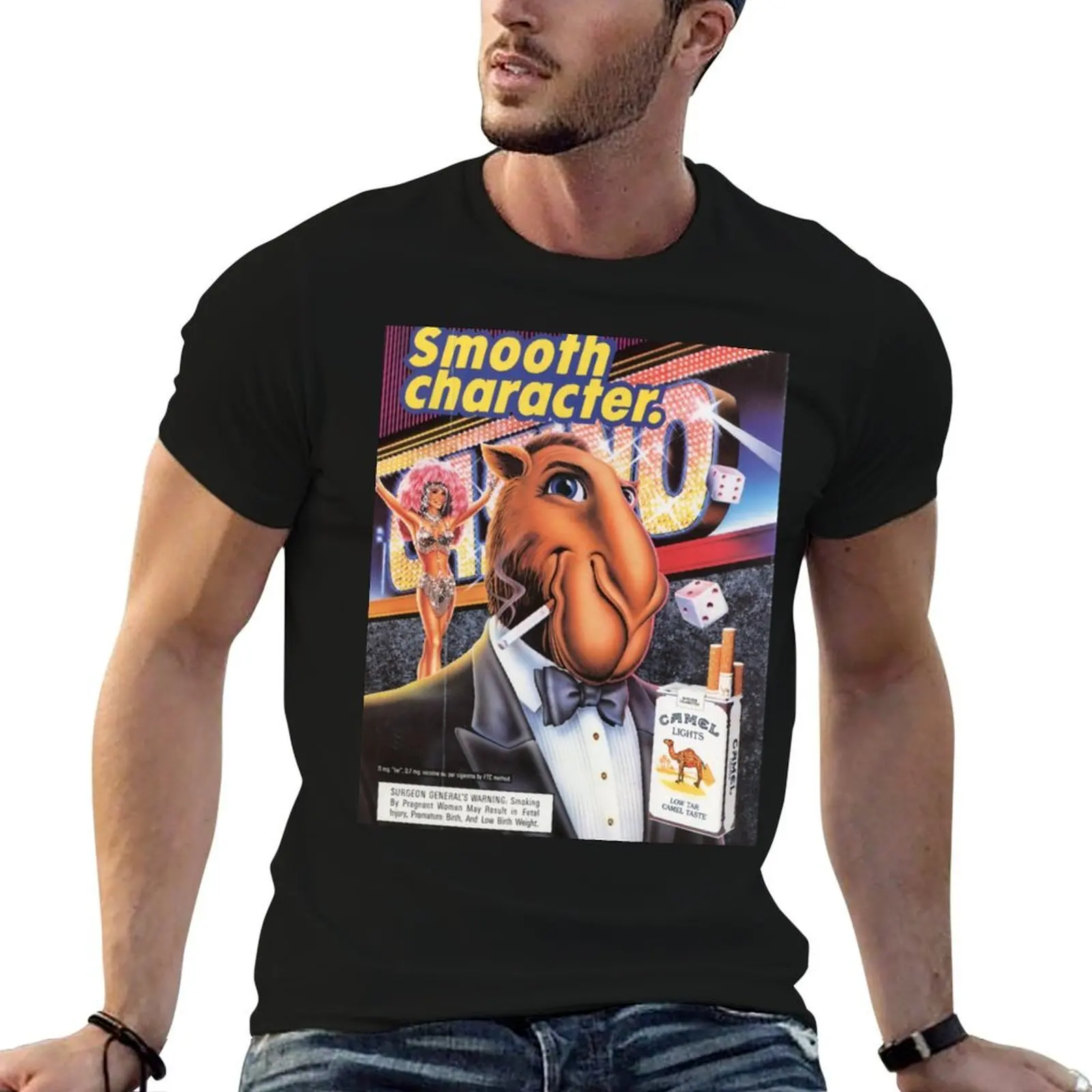 

Joe Camel T-Shirt man t shirt summer black cotton t-shirt plain for man package t shirts for man cotton T-shirt