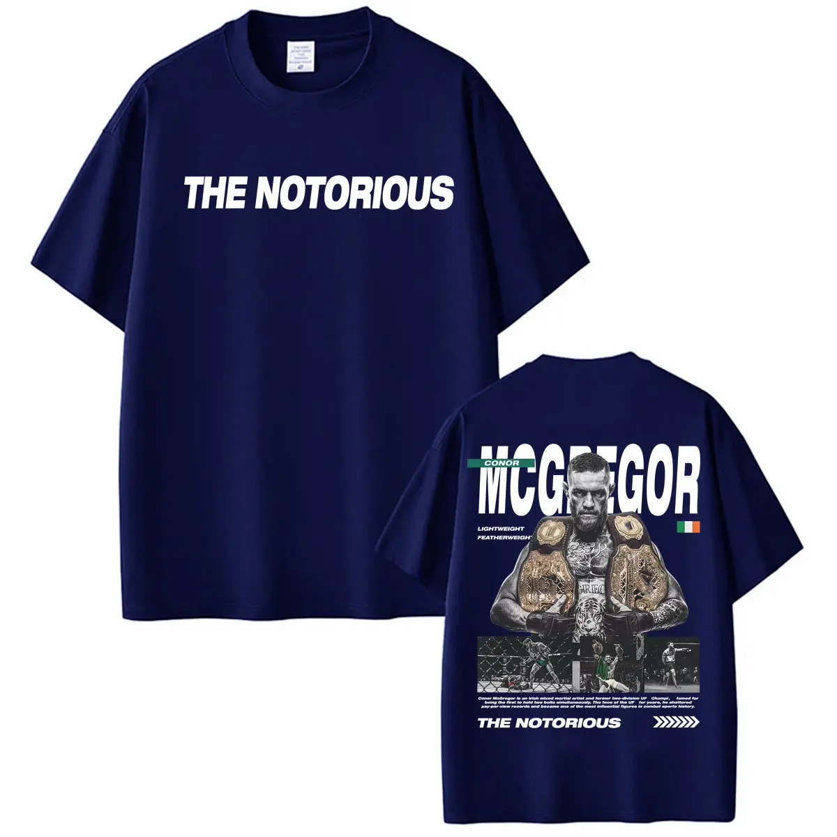 The Notorious Conor McGregor Merch T Shirt Men's Clothing Fashion Gothic 90s Retro T-shirts 100% Cotton Oversized Loose T-shirt