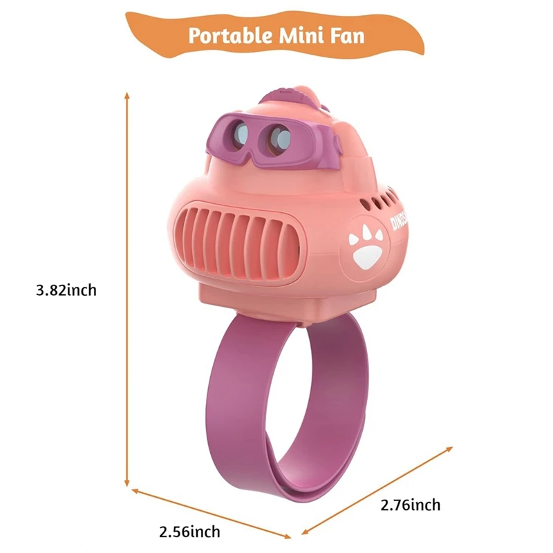Portable Fan With Wrist Strap,Dynamic Projection Personal Fan,Hands Free Bladeless Fan,360° Rotatable Fan