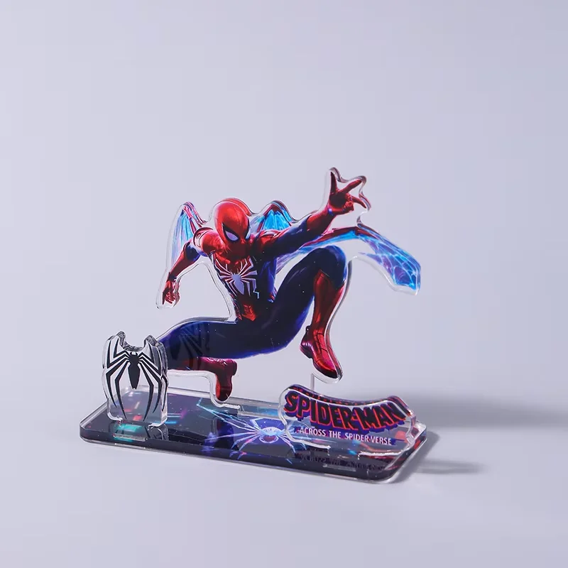 Marvel Spider-man Parallel Universe Ornament Anime Character Spider-man Acrylic Decoration Cute Cartoon Room Desk Decoration