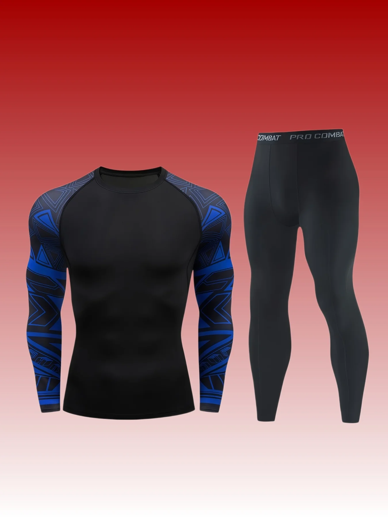 Men's Long Compression Underwear Base Layer Warm Sunscreen Tights for Winter Cycling Running Hunting Sports