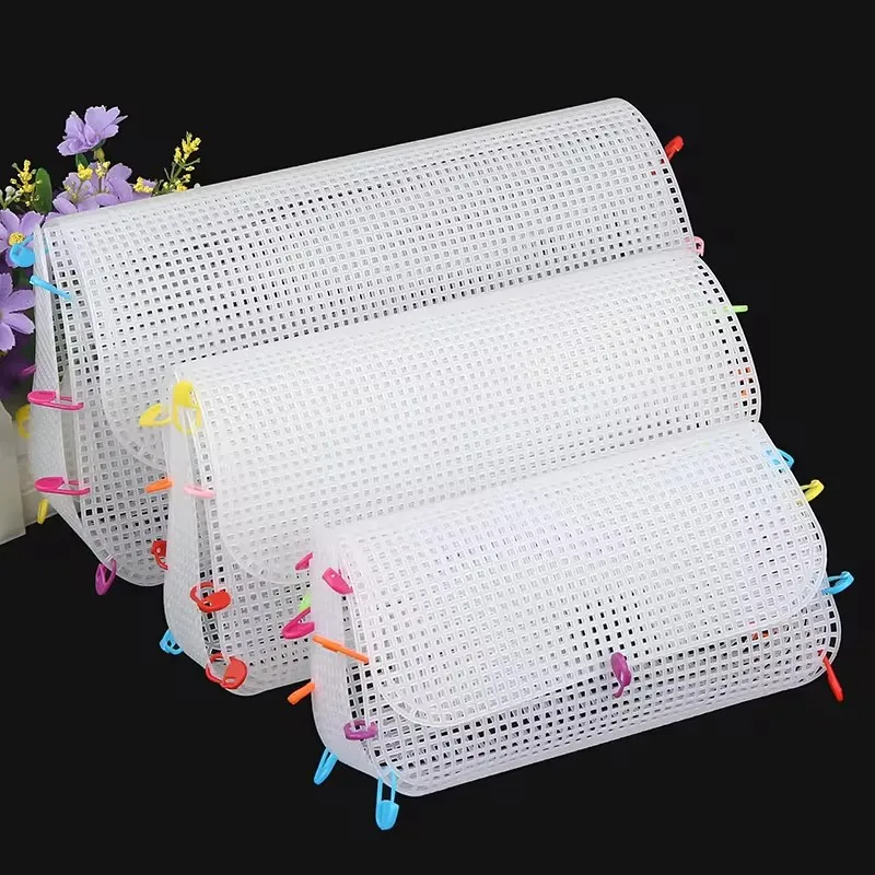 Kunststoff-Netztuch, DIY-Tasche, Geldbörse, Rahmen, Taschenherstellung, speziell geformtes, klares Formblech, handgewebte Netzblätter, Häkeln, Weben