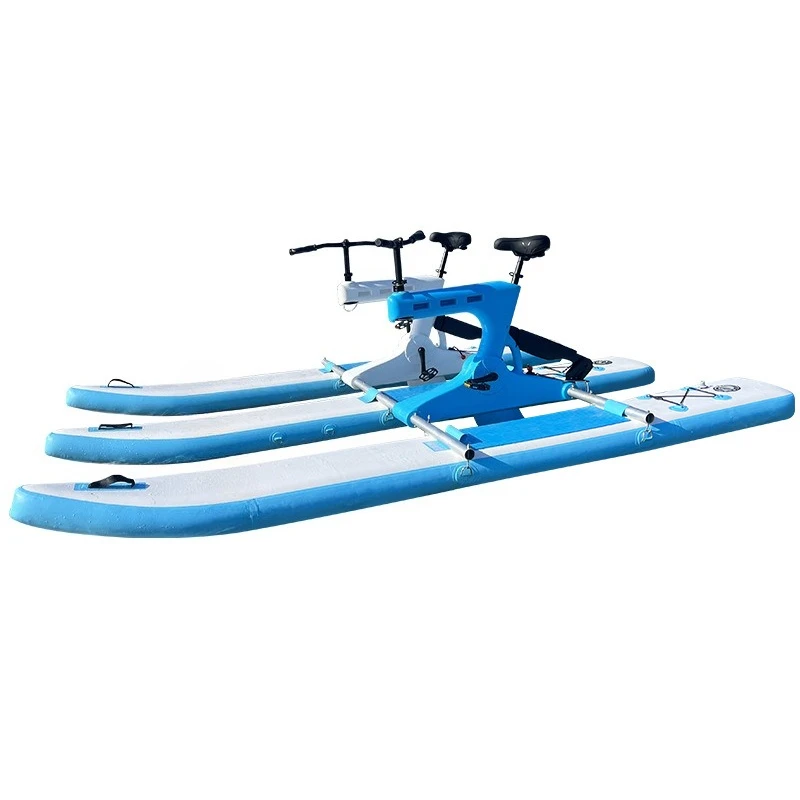 

Double Inflatable Water Bike, Rubber Fishing Attractions Boat Sightseeing Pedal Leisure Boat Water Equipment
