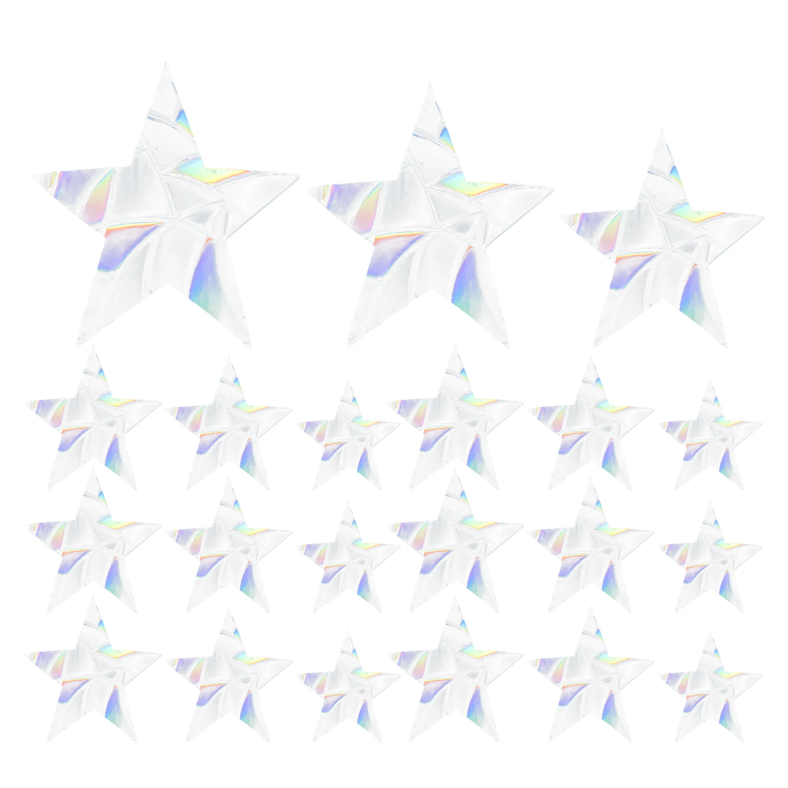 

1 Sheet Static Anti-Collision Star Shaped Window Sticker Decal Non-Adhesive Pvc Cling For Home Office Decor Living Room Bedroom