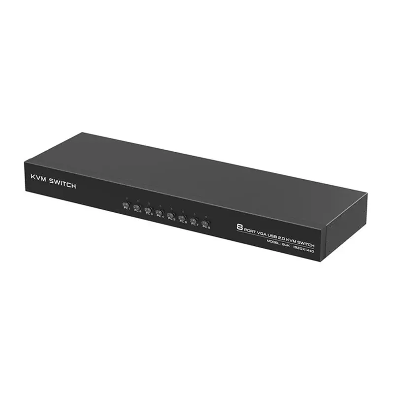 Universal 8 Ports USB 2.0 External KVM Switch Box Manual Switcher Support for 1920 X 1440 VGA Splitter Adapter EU PLUG