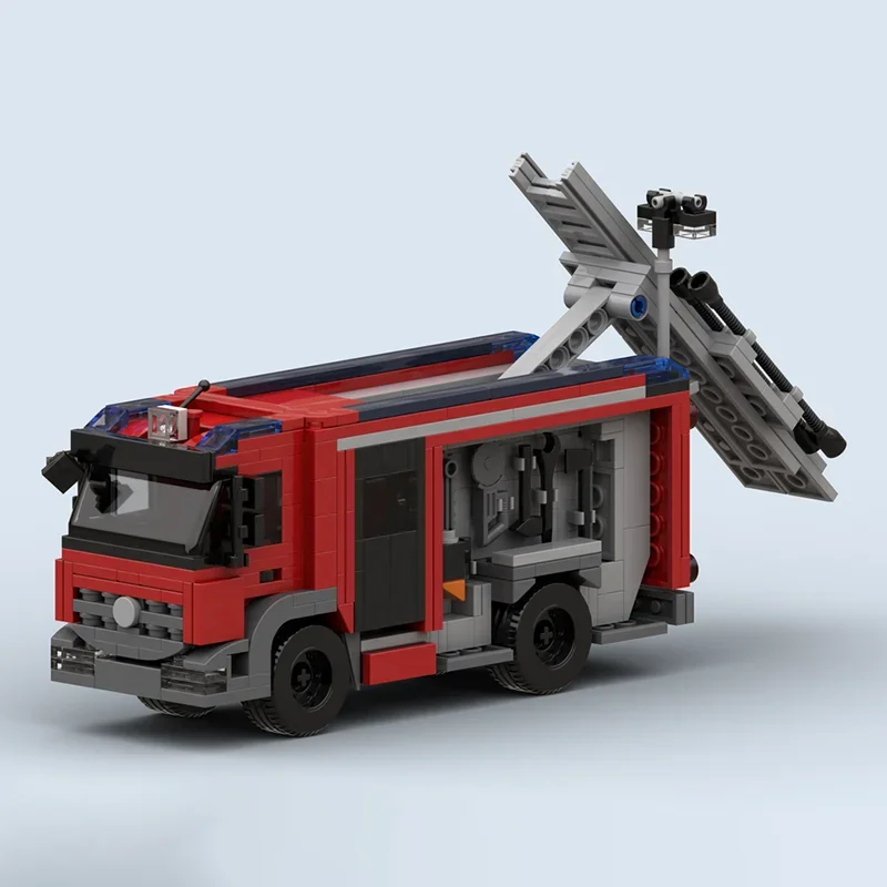Moc blocos de construção purmerend tecnologia de motor de incêndio tijolos modulares modelo presentes brinquedos de natal conjuntos diy montagem!