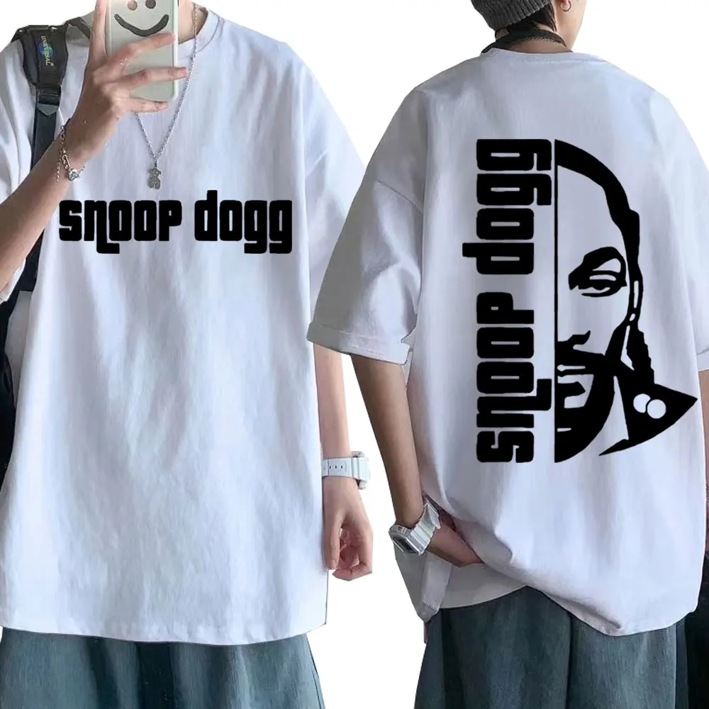 Hot Sale Singer Snoop Dogg Graphic Print T Shirt Male Retro Hip Hop Punk T Shirts Men Women Hip Hop Fashion Style Tees Oversized