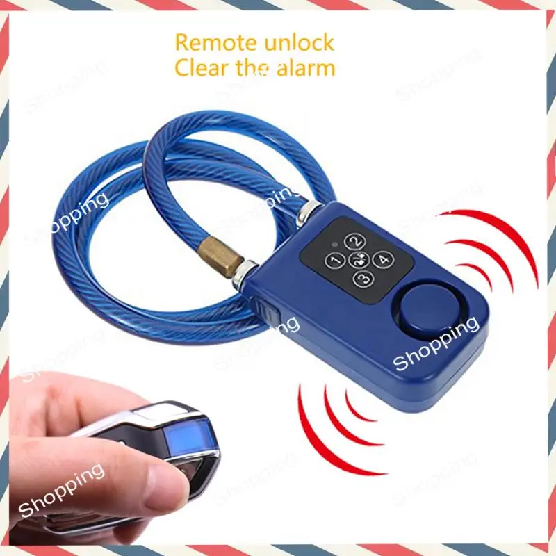 Cerradura de alarma con Control remoto inalámbrico M20K, cerradura de alarma con vibración antirrobo, cerradura de cadena con código de motocicleta eléctrica, color negro