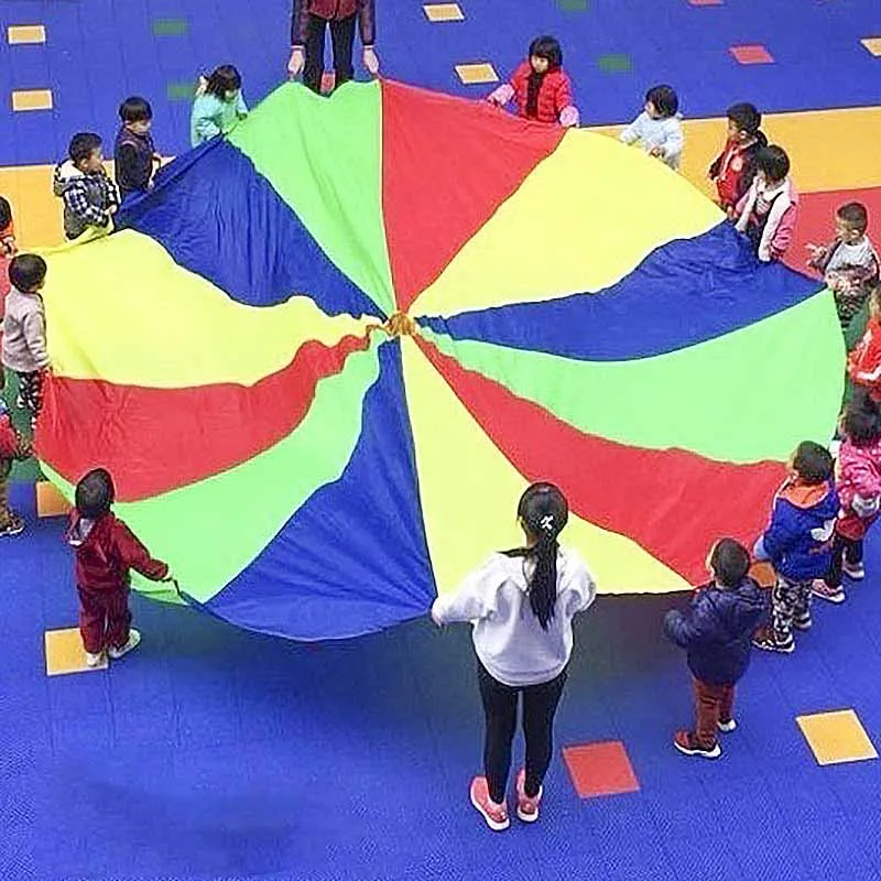 

Children's Early Learning Puzzle Toys 8 Color Rainbow Umbrella Outdoor Sports Attention Training Hand-brain Coordination Toys