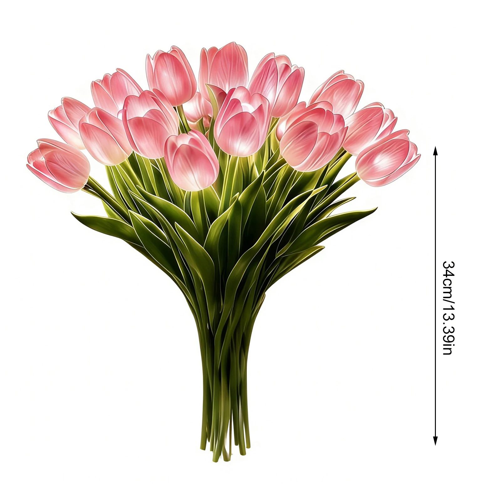 15Pcs Flower Shaped Ambient Lamp Warm Light Luminous Bouquet Ornament Artificial Flowers Night Lamp for Bedroom Bedside Decor
