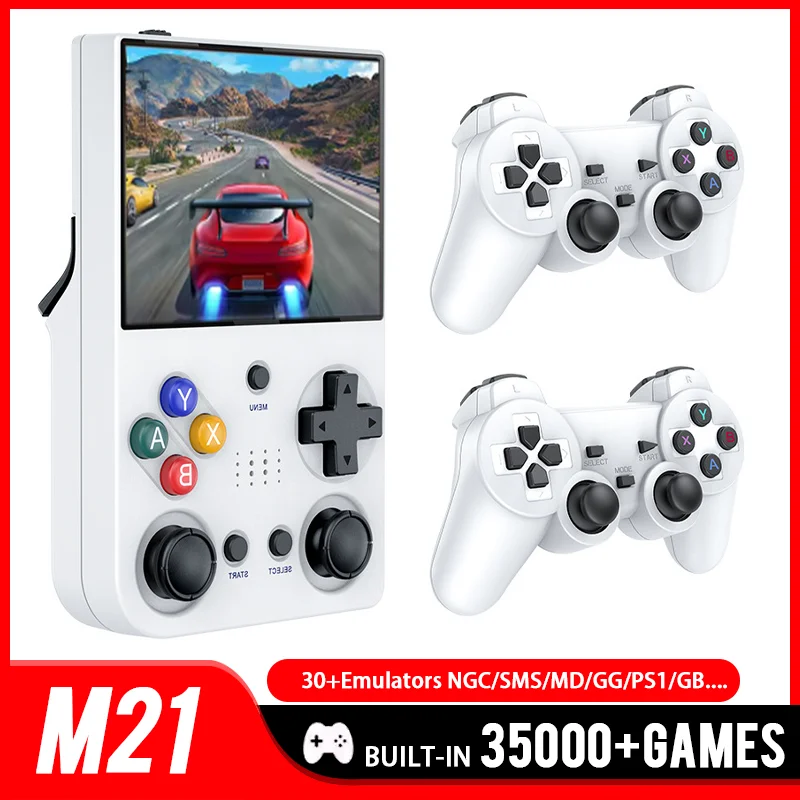 

M21 PortableRetro Handheld Game Console 3.5Inch IPS Screen Video Game Consoles Linux System Classic Gaming Emulator With handle