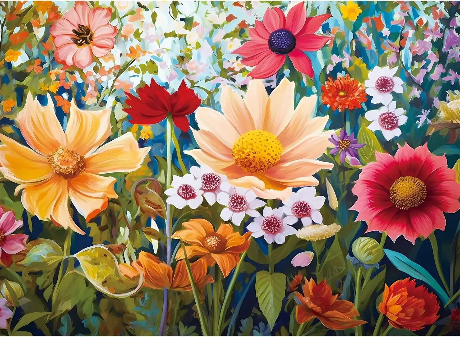 ألغاز خشبية للكبار على شكل زهور جميلة 1000/500/300 قطعة ألغاز الصور المقطوعة لغرفة المعيشة وغرفة المعيشة هدية لعبة تحدي