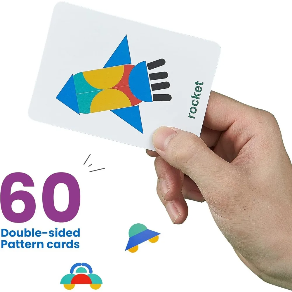 Giocattoli Montessori per lo sviluppo, Puzzle in legno con forme per bambini dai 3 anni in su, Giochi da tavolo, Giocattolo da viaggio, Regalo per bambini
