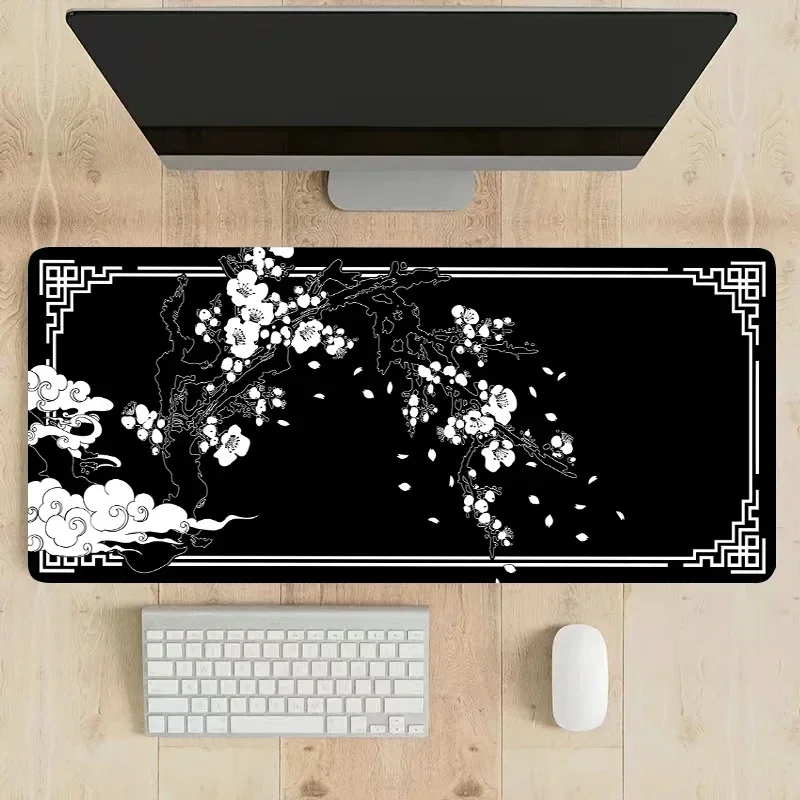 

Cherry Blossom Mouse Pad Large Computer Office Game Table Mat XXL 90x40 Rubber Anti-slip Gaming Keyboard Mousepad Long Desk Pads