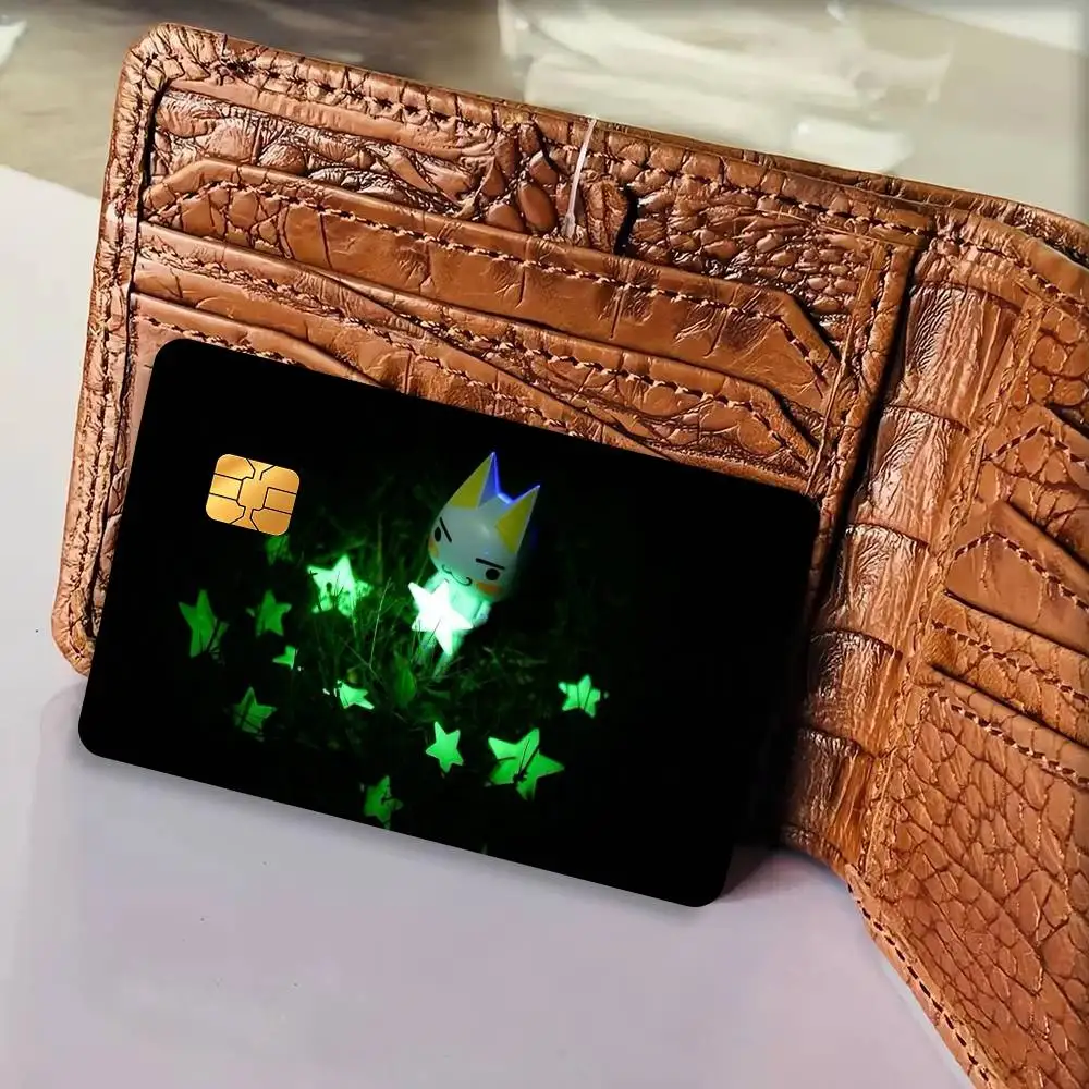 CUTE Cat I-InoueS ToroS Game Anime  Spend or Save Funny Shell Ultra Thin No Fade Sticker Cover Film for Debit Credit Card